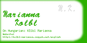 marianna kolbl business card