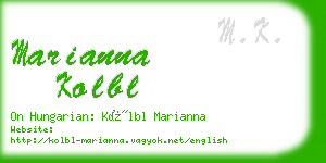 marianna kolbl business card